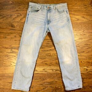Levi's 505 Jeans Straight Faded Distressed 36x30 Light Wash